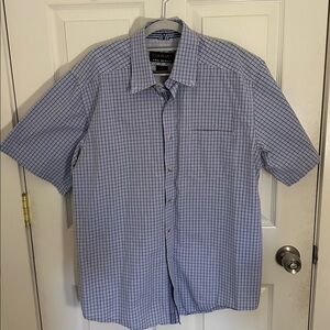 Ariat Men's Blue and White Plaid Shirt